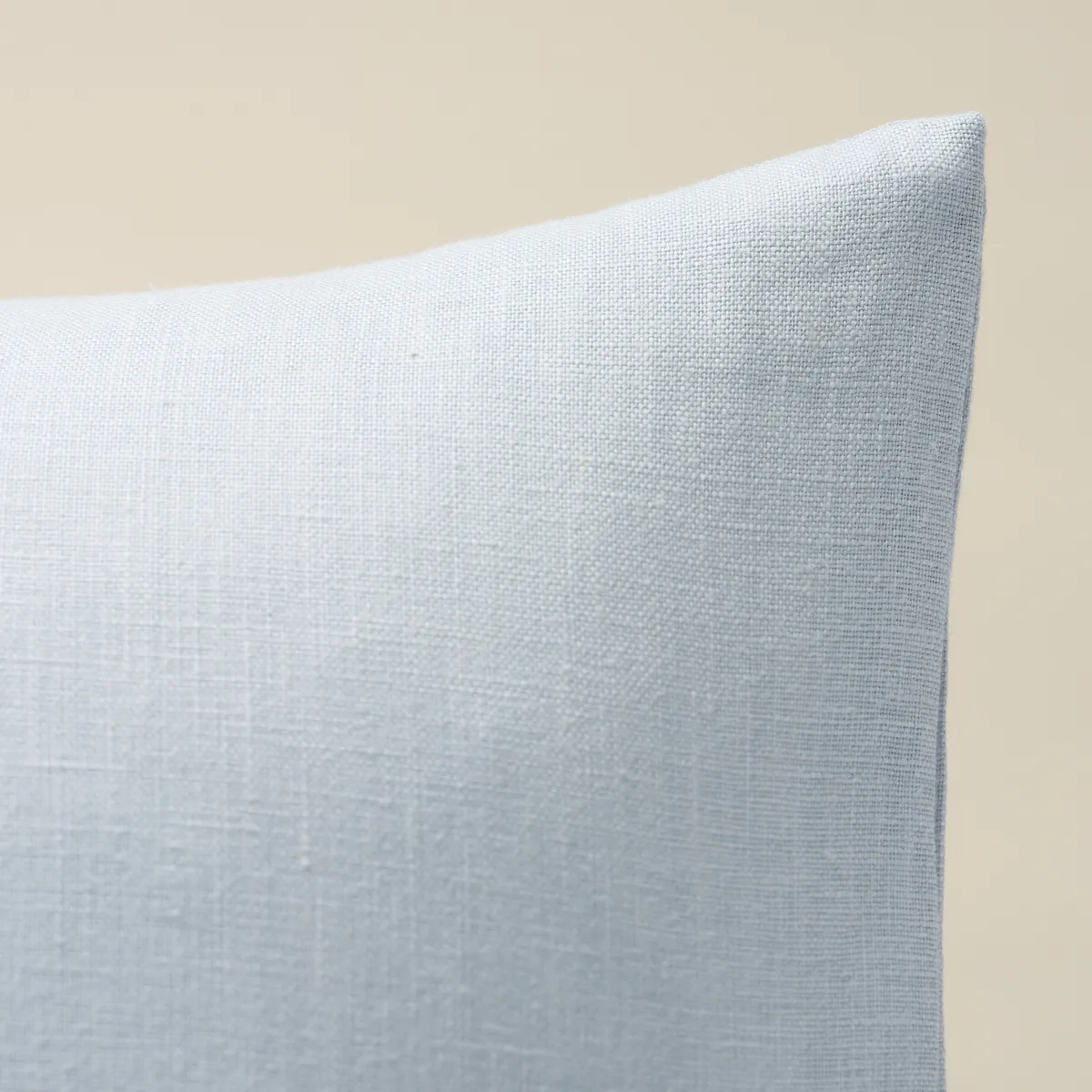 Schumacher Lange Glazed Linen Pillow in Ciel
