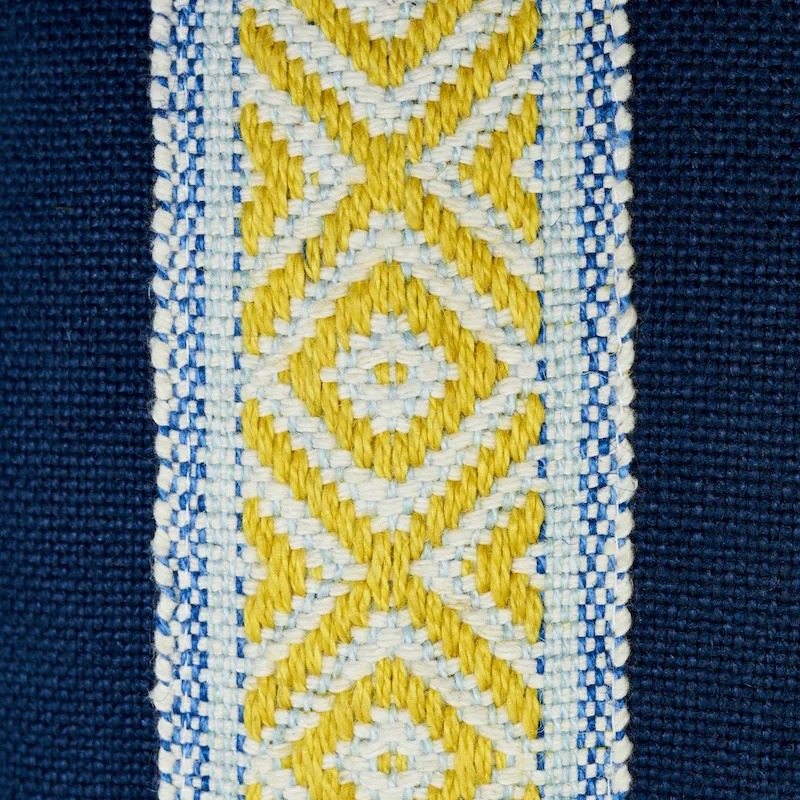 Schumacher Larson Pillow in Yellow & Blue (SO7746012)