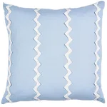 SO8222206 | Lazare Pillow - Ivory on Chambray Schumacher Lazare Pillow in Ivory on Chambray (SO8222206)