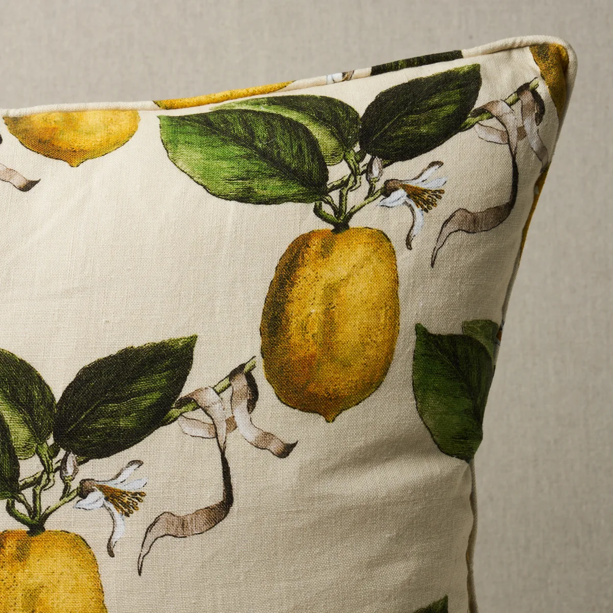SO18063205 | Le Citron Pillow - Natural Schumacher Le Citron Pillow in Natural (SO18063205)