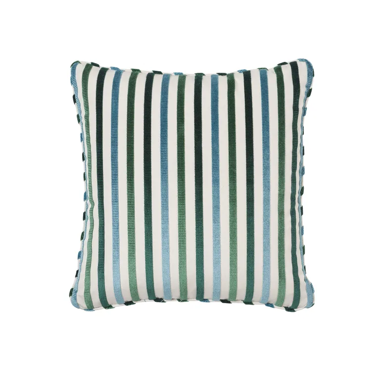 Schumacher Le Matelot Pillow in Peacock