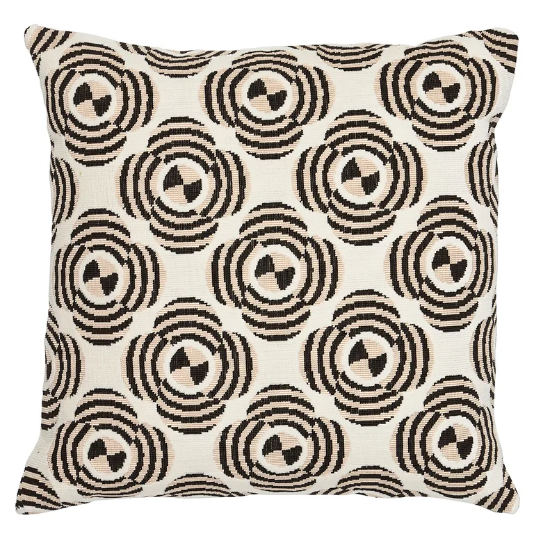 Schumacher Le Moderne Cut Velvet Pillow in Neutral (SO8226105)