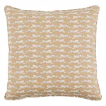 Leaping Leopards Pillow - Sand Schumacher Leaping Leopards Pillow in Sand