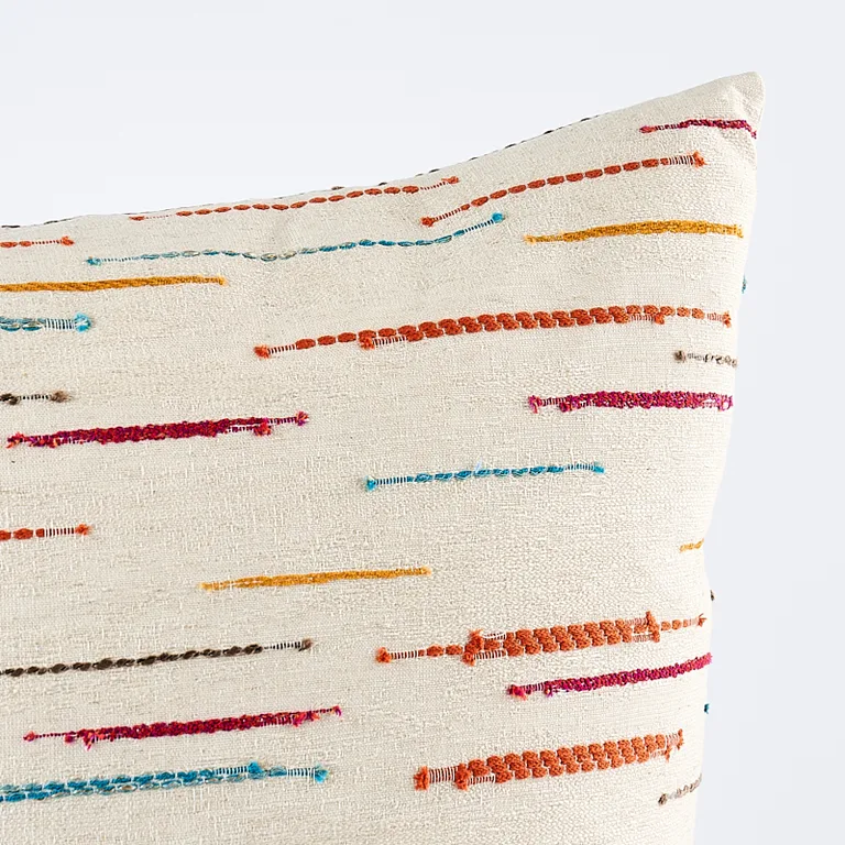 Schumacher Leland Stripe Pillow in Multi