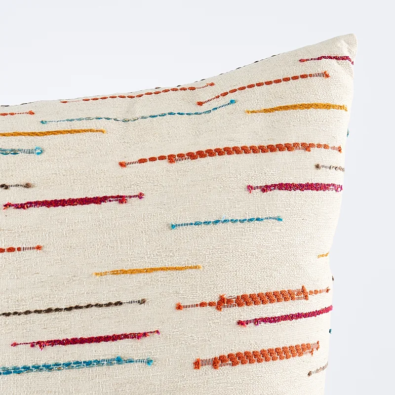 Schumacher Leland Stripe Pillow in Multi