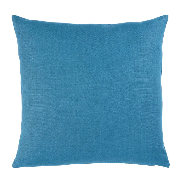 Schumacher Leo Glazed Linen Pillow in Peacock