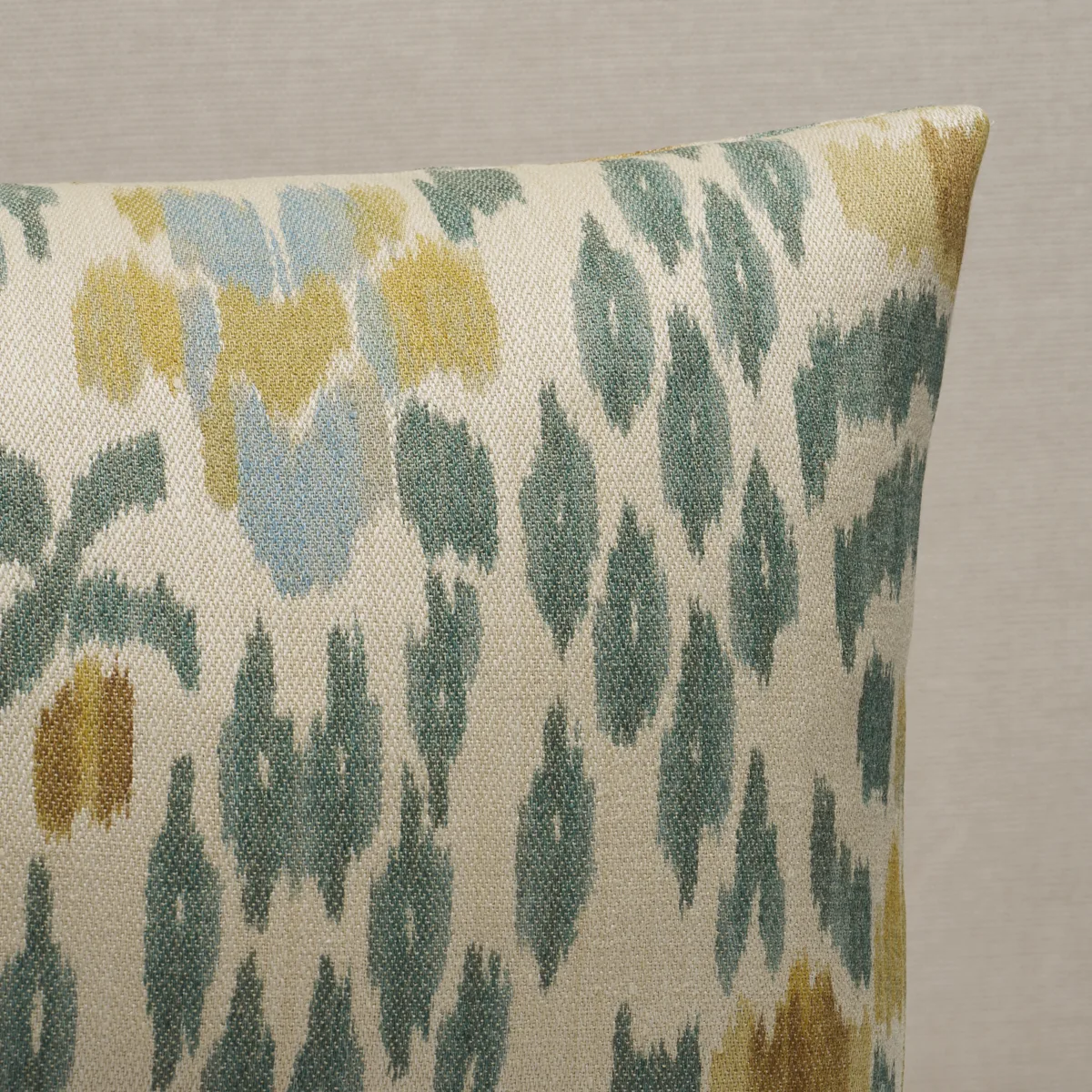 Schumacher Leonora Warp Print Pillow in Citron (SO18273118)