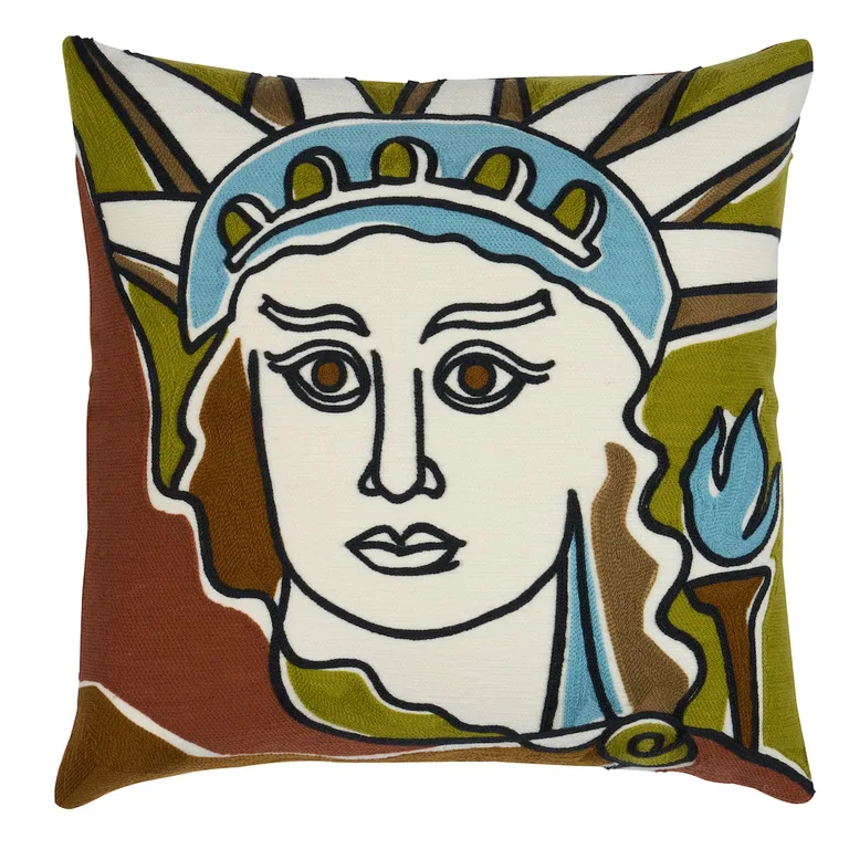 Schumacher Liberté Pillow in Chartreuse (SO0002803)