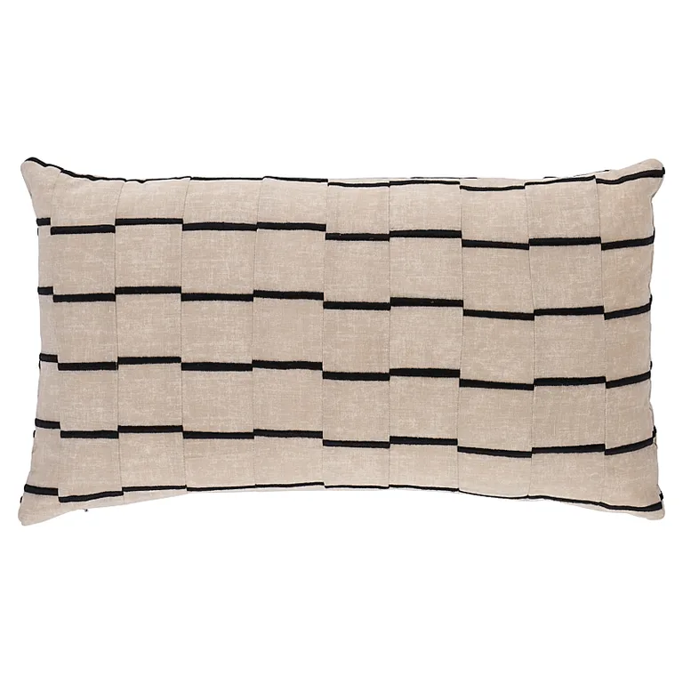 Schumacher Lines Pillow in Black (SO7121017)