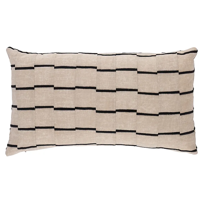 Schumacher Lines Pillow in Black (SO7121017)