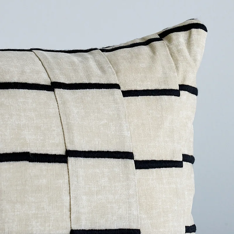 Schumacher Lines Pillow in Black (SO7121017)