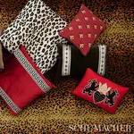 SO7302011 | Lionheart Applique Pillow - Black & Gold Schumacher Lionheart Applique Pillow in Black & Gold (SO7302011)