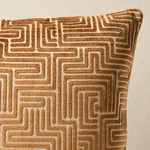 Schumacher Lisboa Velvet Pillow in Gold