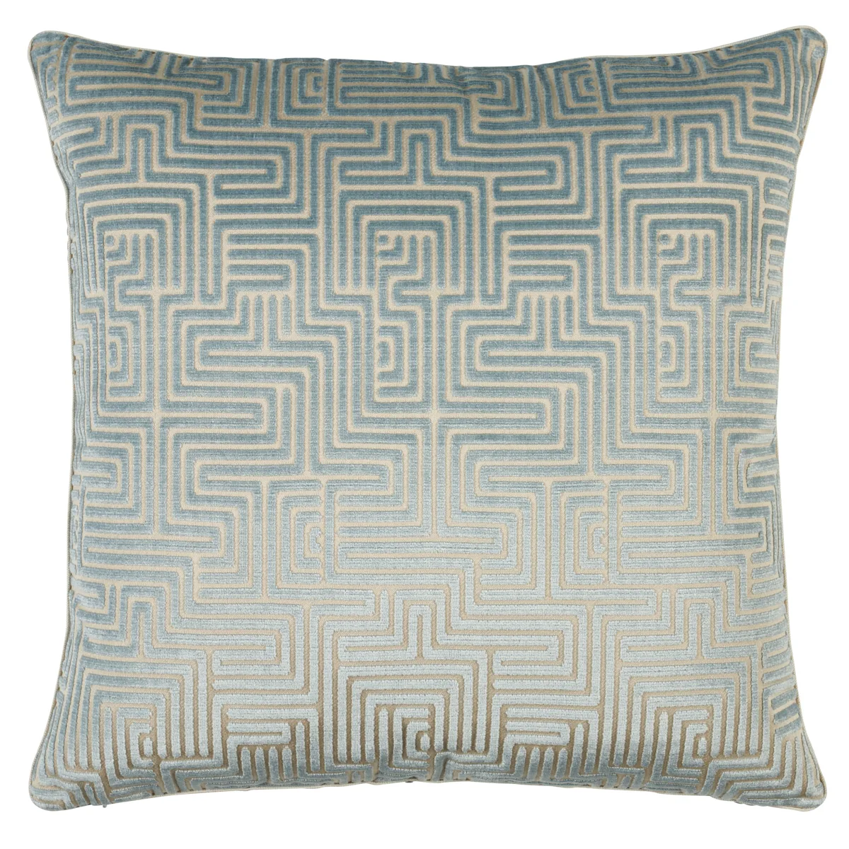 Schumacher Lisboa Velvet Pillow in Sky