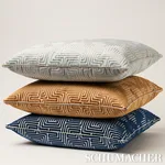 Lisboa Velvet Pillow - Sky Schumacher Lisboa Velvet Pillow in Sky