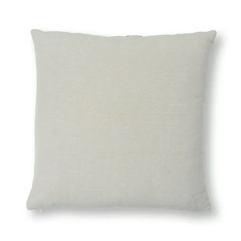 Schumacher Lolland Linen Stripe Pillow in Grey Sand (SO7966006)