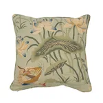 Lotus Garden Pillow - Aqua Schumacher Lotus Garden Pillow in Aqua