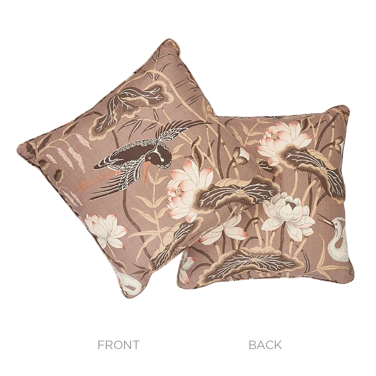 SO17293406 | Lotus Garden Pillow - Mocha Schumacher Lotus Garden Pillow in Mocha (SO17293406)