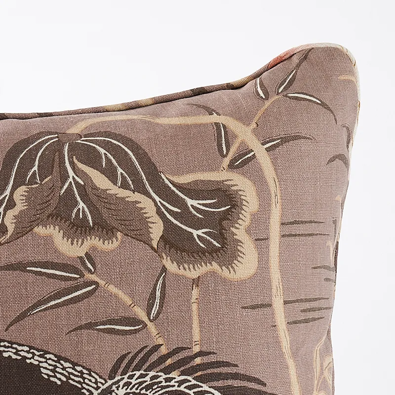 SO17293406 | Lotus Garden Pillow - Mocha Schumacher Lotus Garden Pillow in Mocha (SO17293406)