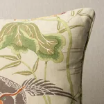 Lotus Garden Pillow - Parchment Schumacher Lotus Garden Pillow in Parchment