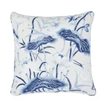 SO17904206 | Lotus Garden Pillow - Porcelain Schumacher Lotus Garden Pillow in Porcelain (SO17904206)