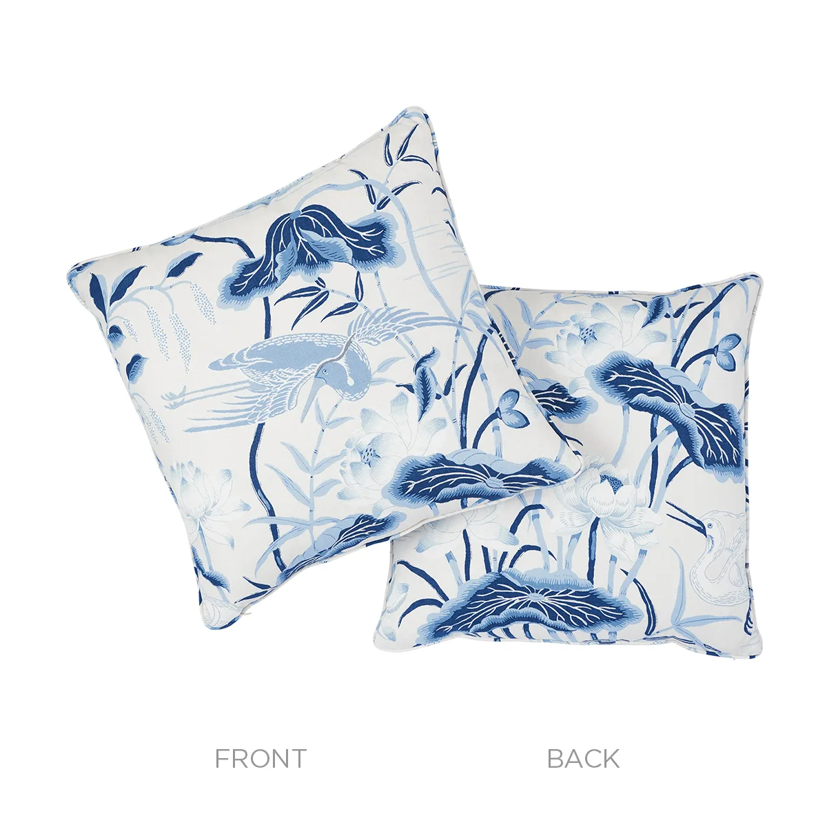SO17904206 | Lotus Garden Pillow - Porcelain Schumacher Lotus Garden Pillow in Porcelain (SO17904206)
