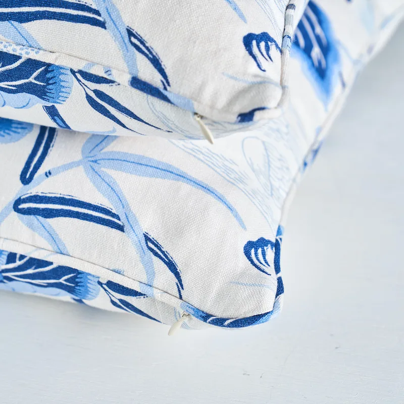 SO17904206 | Lotus Garden Pillow - Porcelain Schumacher Lotus Garden Pillow in Porcelain (SO17904206)