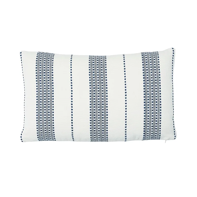 Schumacher Lubeck Stripe Pillow in Navy (SO7909014)