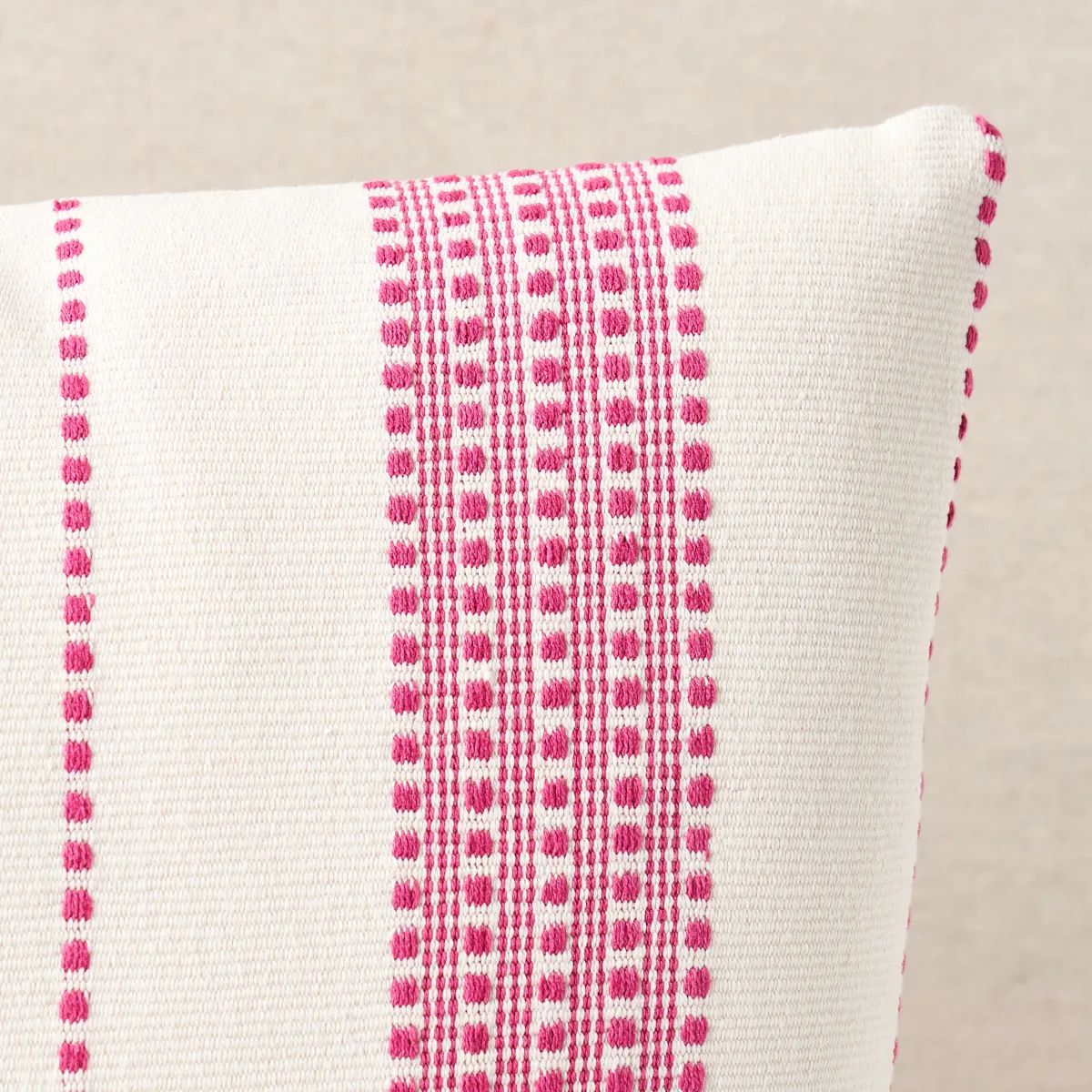 Schumacher Lubeck Stripe Pillow in Pink (SO7909514)