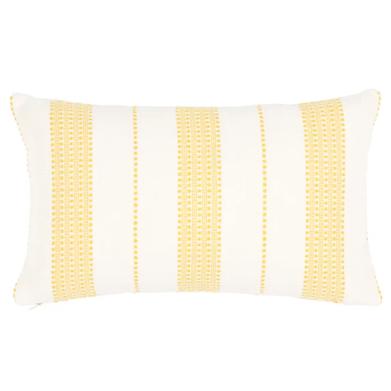 Schumacher Lubeck Stripe Pillow in Yellow (SO7909614)