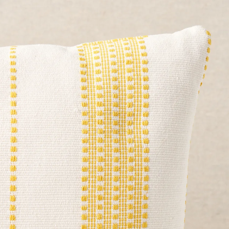 Schumacher Lubeck Stripe Pillow in Yellow (SO7909614)
