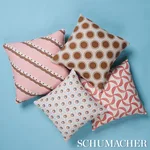 Lucie Pillow - Clay & Blue Schumacher Lucie Pillow in Clay & Blue