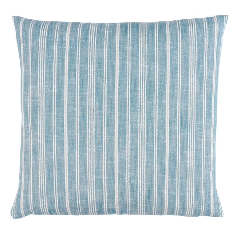 Schumacher Lucy Stripe Pillow in Indigo