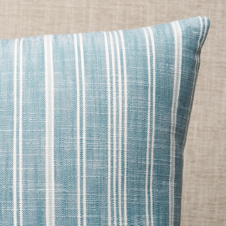 Schumacher Lucy Stripe Pillow in Indigo