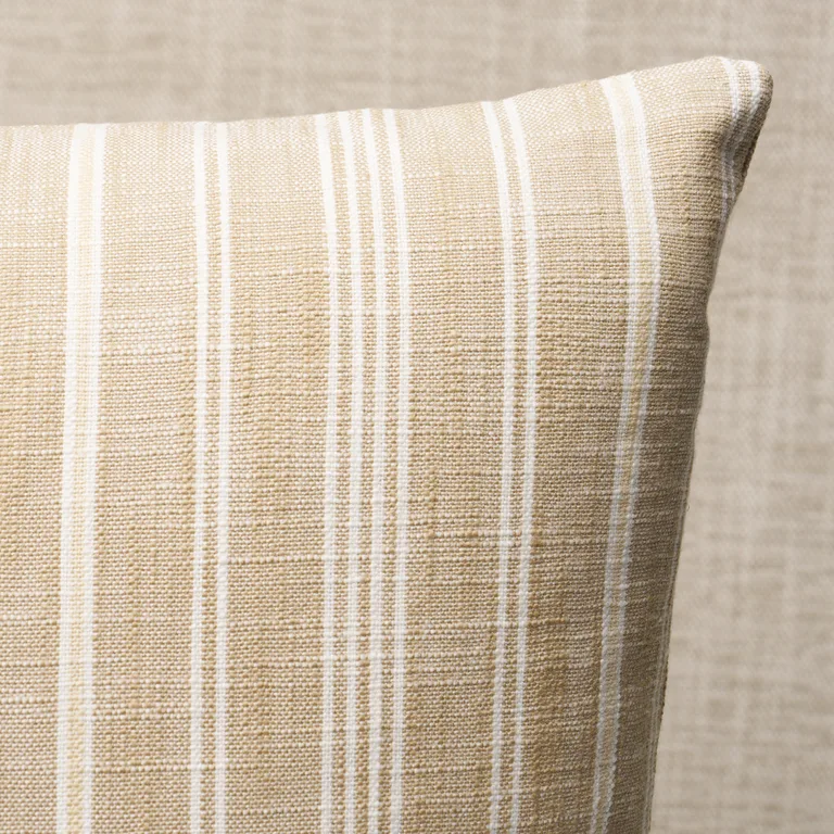 Schumacher Lucy Stripe Pillow in Neutral