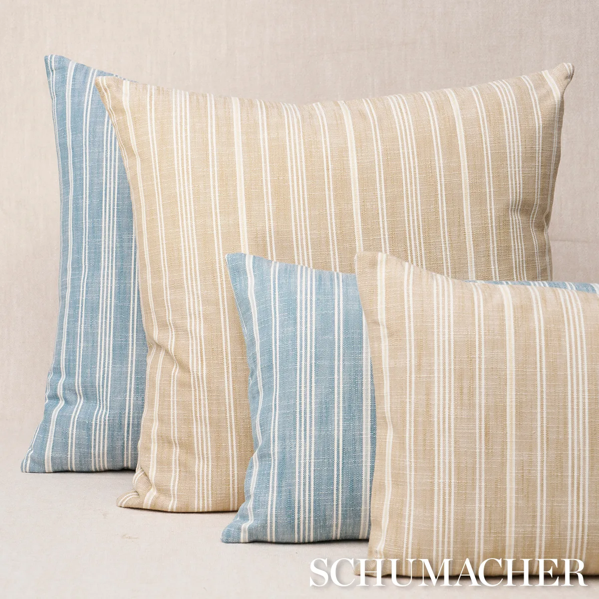 Lucy Stripe Pillow - Neutral Schumacher Lucy Stripe Pillow in Neutral