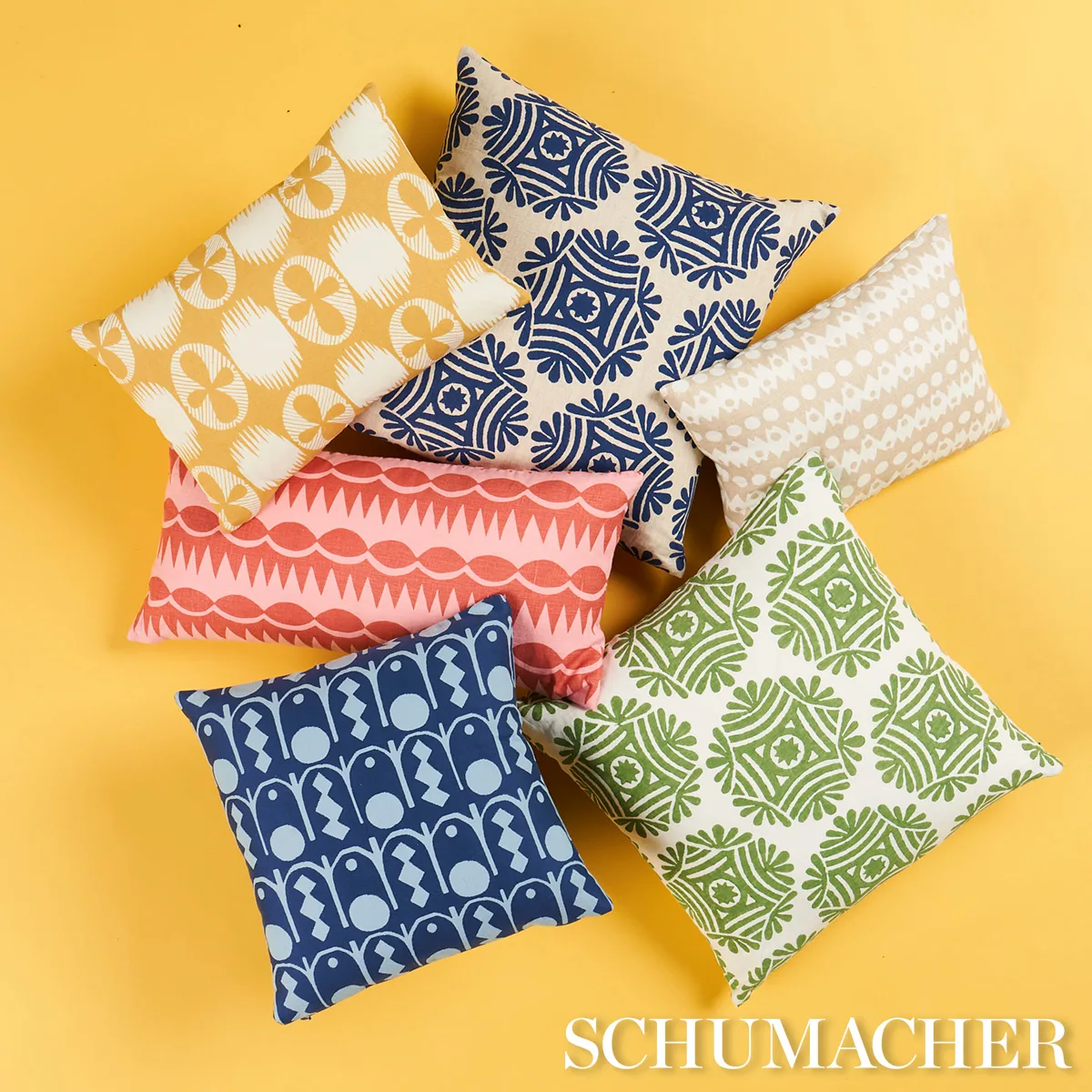 SO18151213 | Lunaria Pillow - Ochre Schumacher Lunaria Pillow in Ochre (SO18151213)