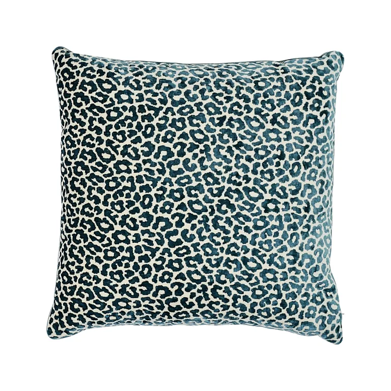 Schumacher Madeleine Velvet Pillow in Cadet