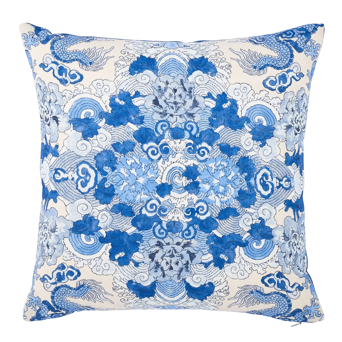 Schumacher Magic Mountain Dragon Pillow in Porcelain (SO17805404)