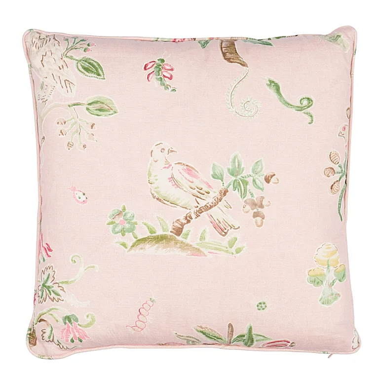 Schumacher Magical Menagerie Pillow in Blush (SO17675405)