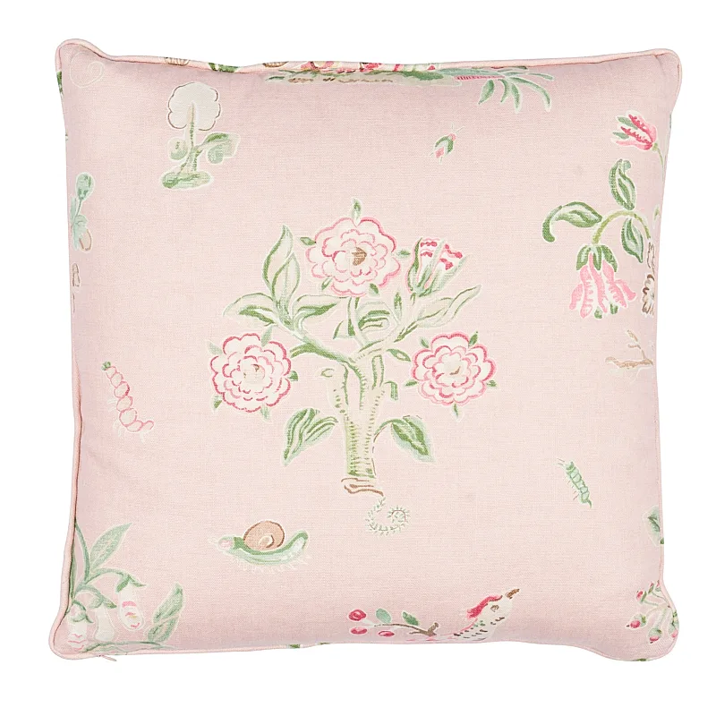 Schumacher Magical Menagerie Pillow in Blush (SO17675405)