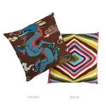 SO17859205 | Magical Ming Dragon Pillow - Brown & Blue Schumacher Magical Ming Dragon Pillow in Brown & Blue (SO17859205)