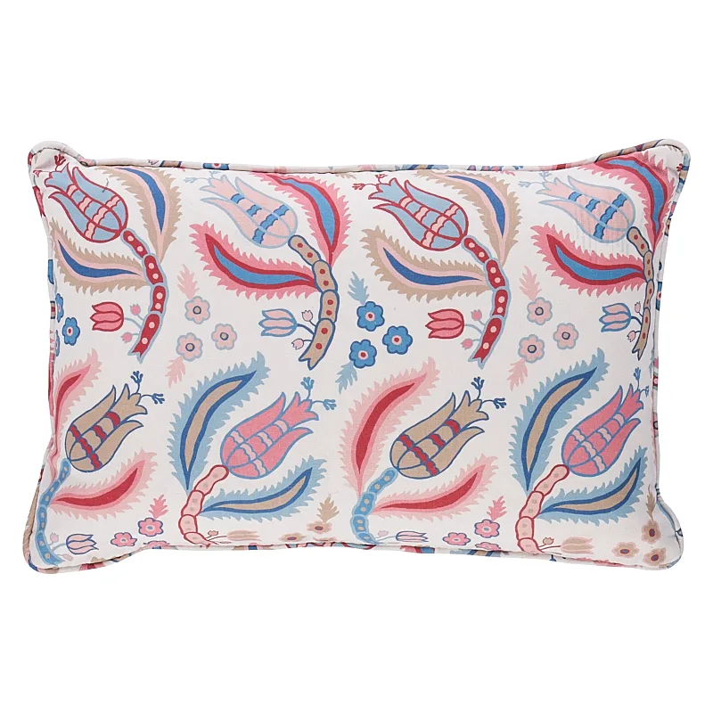 Schumacher Malabar Vine Pillow in Sky & Rose (SO17985113)