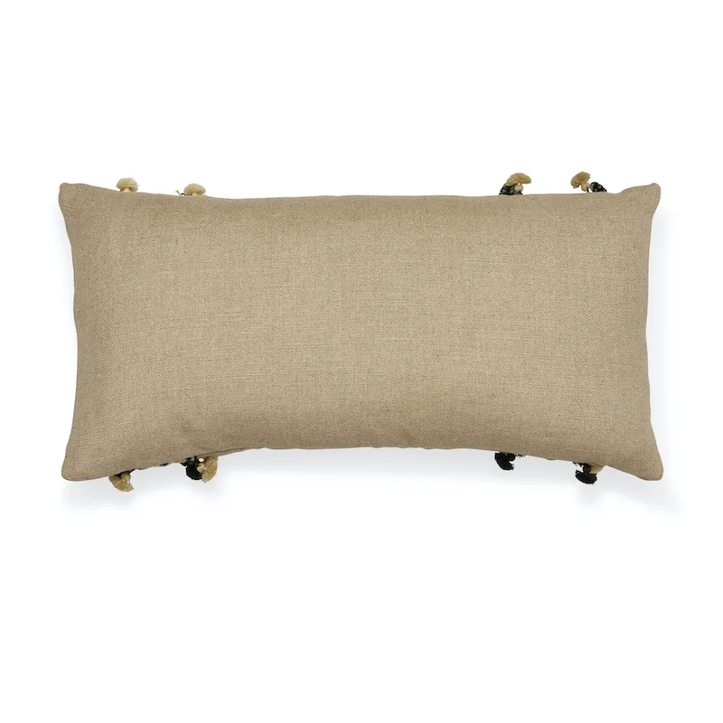 Schumacher Maracana Pom Pillow in Flax (SO7565218)