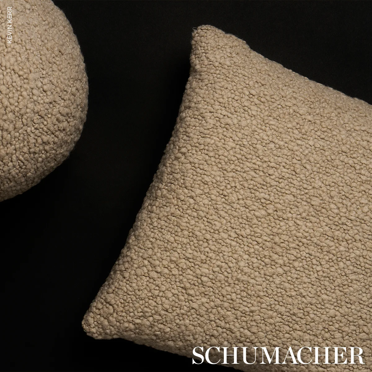 Margarete Pillow - Bisque Schumacher Margarete Pillow in Bisque