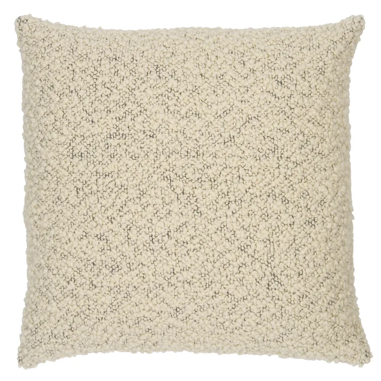 Schumacher Margarete Pillow in Ivory on Charcoal
