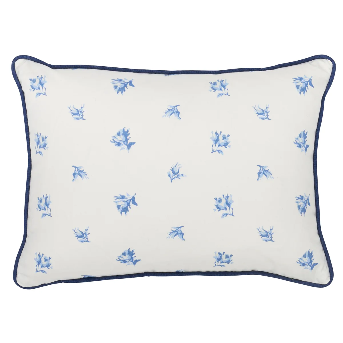 Schumacher Margie Floral Pillow in Porcelain (SO18084012)