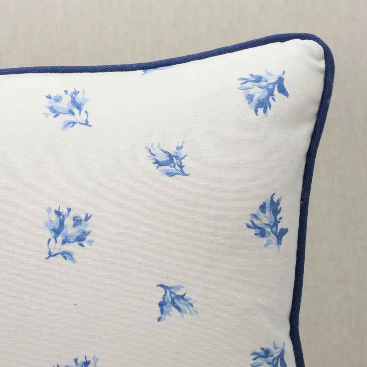 Schumacher Margie Floral Pillow in Porcelain (SO18084012)