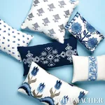 SO72330109 | Marguerite Embroidery Pillow a - Sky Schumacher Marguerite Embroidery Pillow a in Sky (SO72330109)