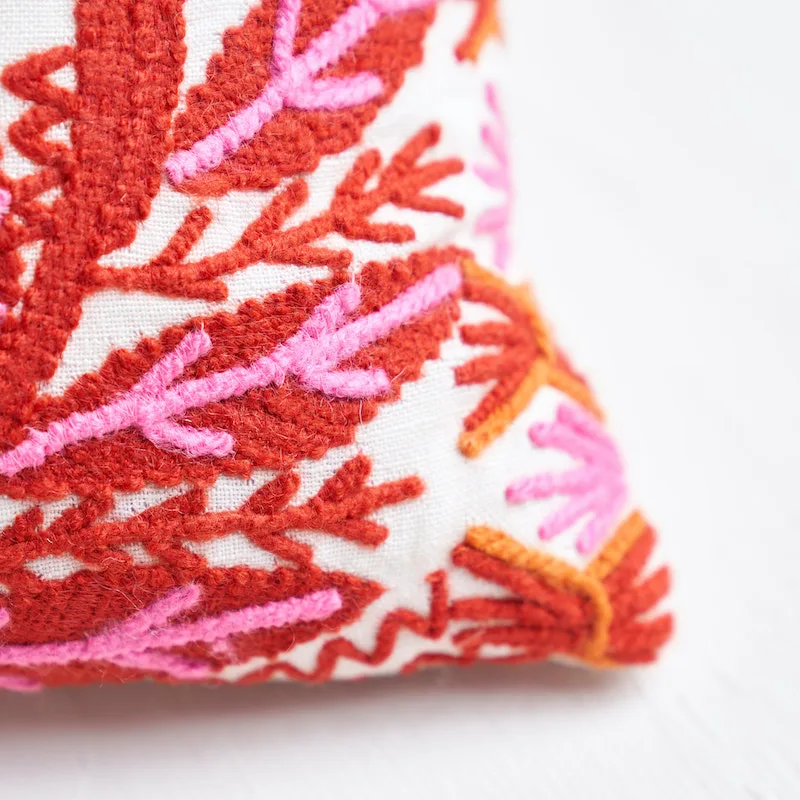 SO723310209 | Marguerite Embroidery Pillow B - Blossom Schumacher Marguerite Embroidery Pillow B in Blossom (SO723310209)